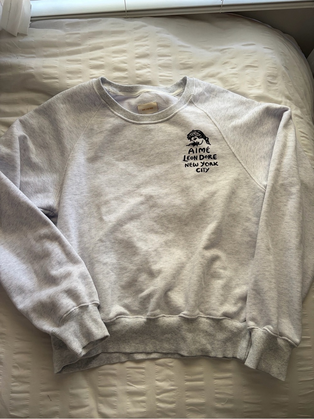 Aime Leon Dore Light Gray Crewneck Sweatshirt - Men's